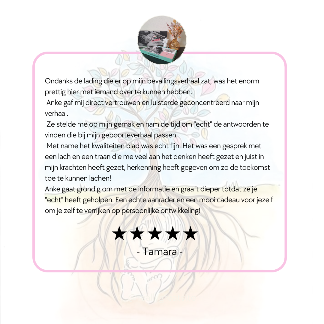 review geboorteverhaal in kaart