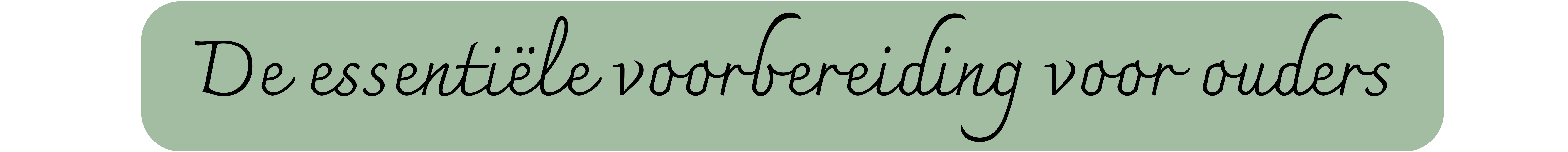 De essentile voorbereiding voor ouders workshop
