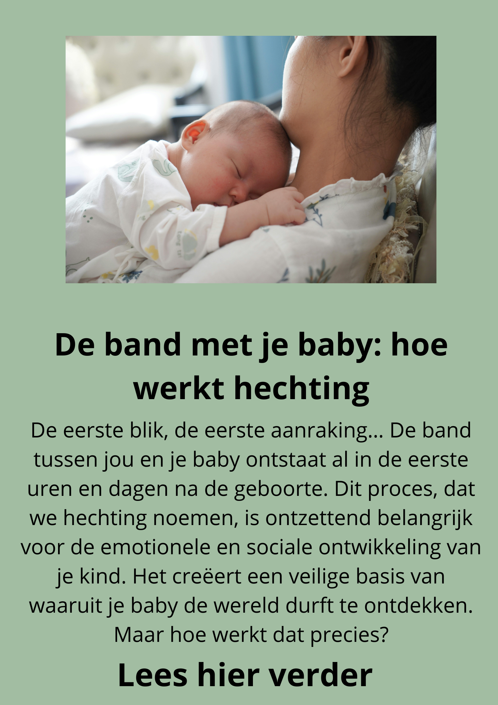 de hechting van je baby